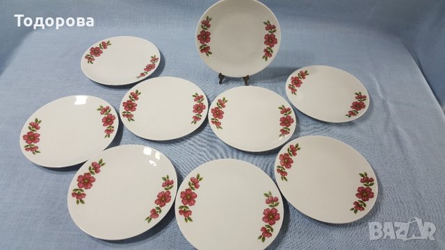Порцеланови чинии - Бавария с флорални мотиви - 9 броя, снимка 2 - Антикварни и старинни предмети - 32891381