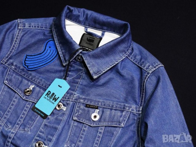 НОВО! Pharrell Williams x G-Star For the Oceans Tailor Slim JKT Дамко Дънково Яке Размер S, снимка 6 - Якета - 33403034