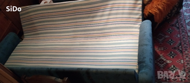 Голям диван канапе 190см+подарък бежов китеник с малък косъм, снимка 5 - Дивани и мека мебел - 11322825