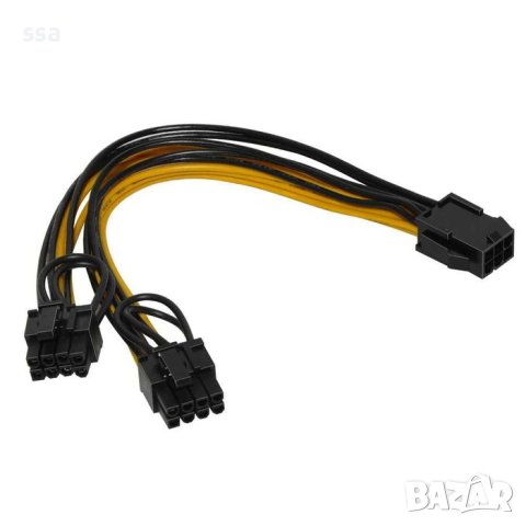 PCI-E Splitter 6pin -> 2x 8pin - CABLE-PCIE6-TO-2x8, снимка 1