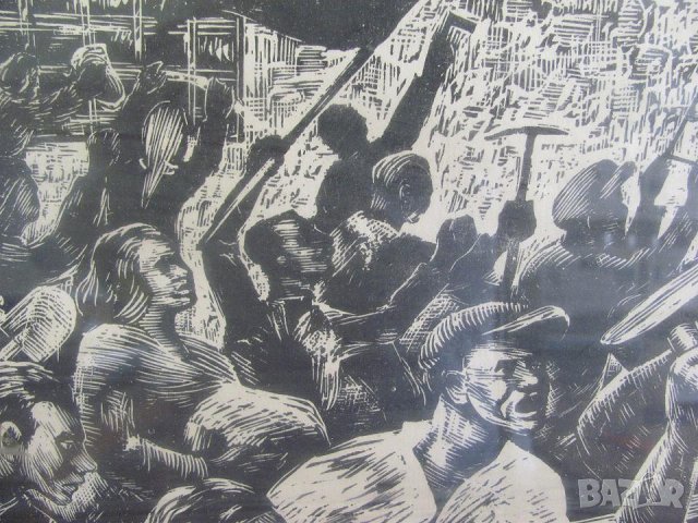 40-те Картина на Заслужилия Художник Никола Златев Гравюра, снимка 4 - Картини - 43113379