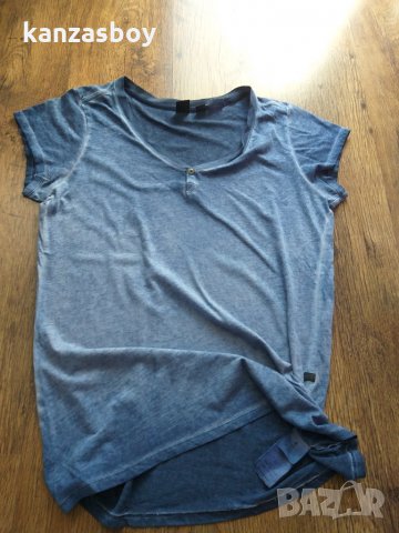 G-star REPIZ SP SLIM V T S/S - страхотна дамска тениска КАТО НОВА, снимка 8 - Тениски - 33361341