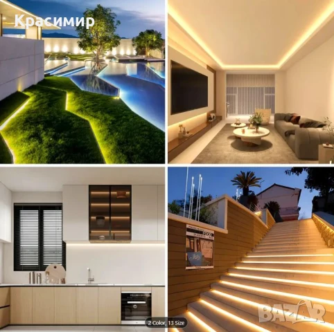 Водоустойчива IP65 LED лента с кабел и ключ директно към 220V - 10 м., снимка 12 - Лед осветление - 50554554