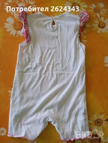 Памучни бебешки гащеризони + рокля, снимка 13 - Бебешки гащеризони - 50774827