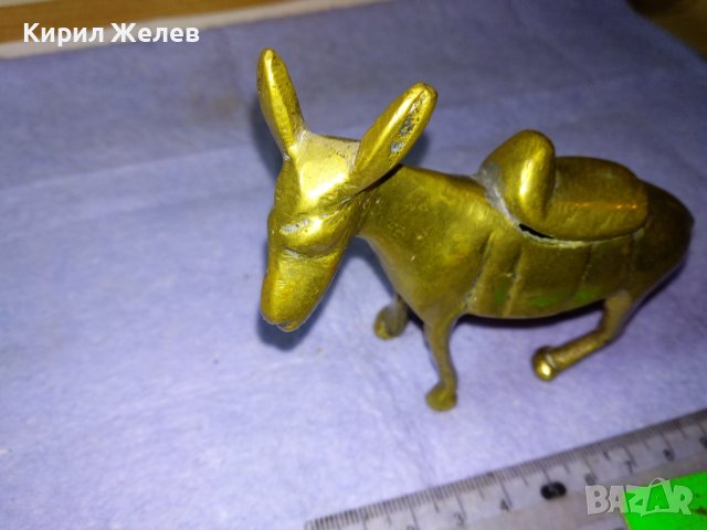 Старо СИМПАТИЧНО ДЕКОРАТИВНО КОЛЕКЦИОНЕРСКО БРОНЗОВО МАГАРЕНЦЕ ОСЕЛ За ИНТЕРИОРНА ДЕКОРАЦИЯ 41392, снимка 10 - Колекции - 43920048