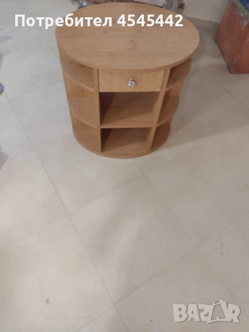 Кръгло шкафче с чекмедже, снимка 1