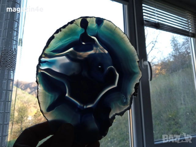 Голяма плочка от естествен ахат,скъпоценен камък за хармония и дълголетие,Родопи,Родопис,, снимка 5 - Декорация за дома - 52281650