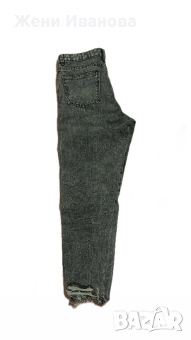 Черни дънки с декоративни дупки , снимка 2 - Дънки - 52586839