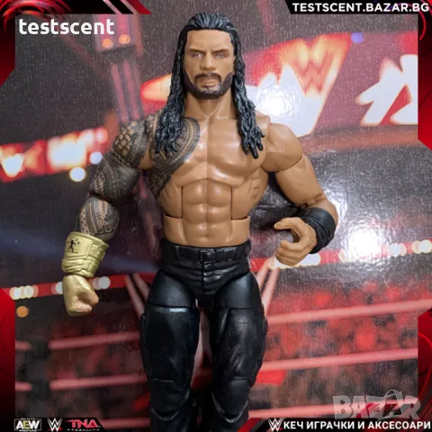 Екшън фигура WWE Roman Reigns Роман Рейнс ELITE SERIES Bloodline mattel figure елит, снимка 16 - Колекции - 48829963
