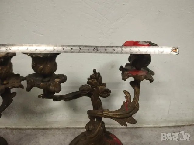 Два свещници рококо, снимка 4 - Други ценни предмети - 47485645