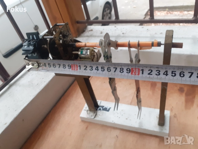 Стара механична играчка приспособена с механизъм от часовник, снимка 7 - Антикварни и старинни предмети - 51748521