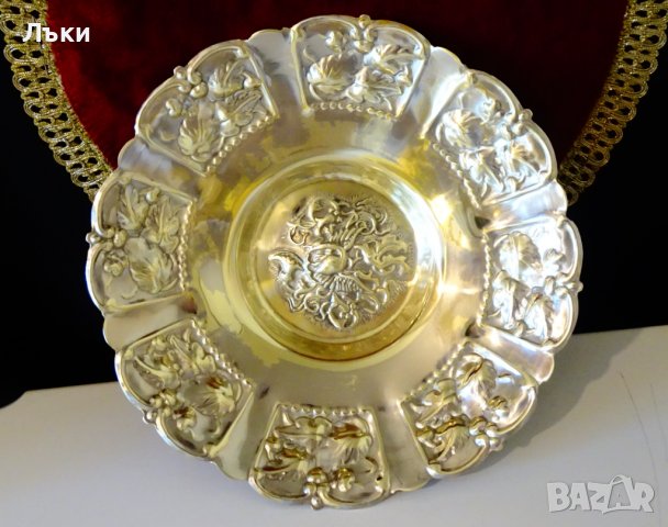  Бронзова фруктиера,салатиера Феникс,барок. , снимка 2 - Антикварни и старинни предмети - 39182824