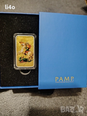 Сребърна монета икона Свети Георги 1oz 31.1гр цена 190евро , снимка 2 - Нумизматика и бонистика - 53289583