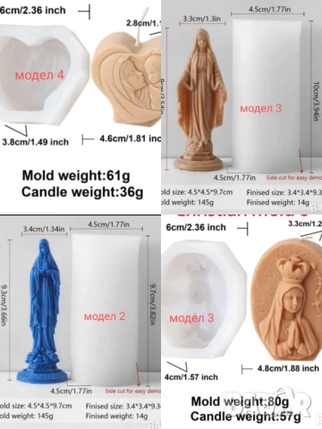 Молд Богородица четири вида 