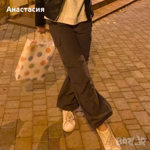 Дамски панталони с джобове, свободна кройка, снимка 3 - Панталони - 53406450