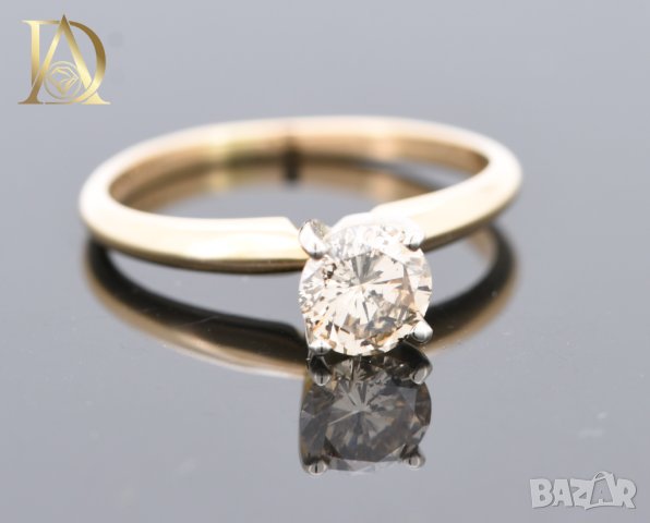 Нов Златен Пръстен с 0.56кт Естествен Диамант, снимка 5 - Пръстени - 43038762