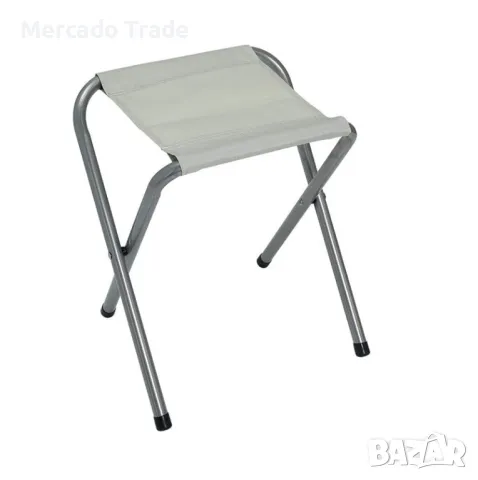 Маса за Къмпинг + 4 броя Столове, Сив-Бял, снимка 3 - Маси - 49660759