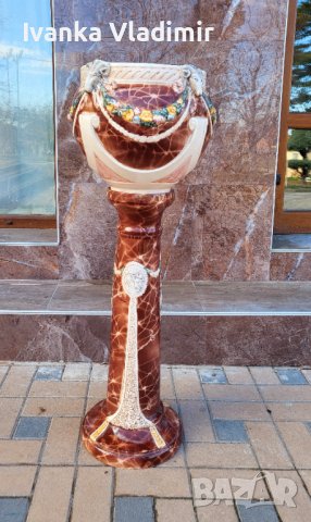 Италианска антикварна колона с кашпа , снимка 9 - Други - 38724213