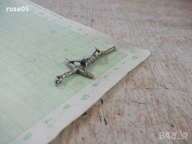 Кръст метален с разпятието - 3,37 гр., снимка 4 - Други ценни предмети - 28257683
