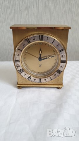Настолен бронзов механичен часовник JAZ 1976 - 1978 година., снимка 2 - Антикварни и старинни предмети - 43527217