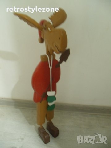 № 6430 стара дървена фигура   - височина 57 см , снимка 6 - Други ценни предмети - 37608044