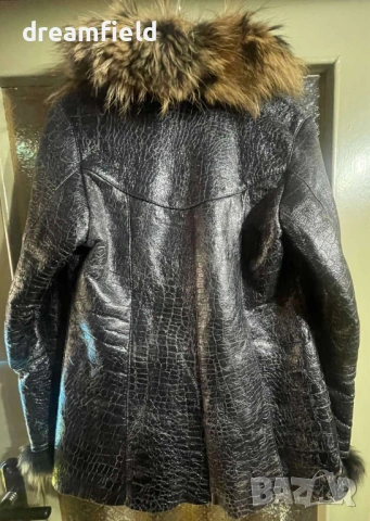 Яке естествена лицева кожа с гарнитура каскадна лисица, снимка 4 - Якета - 53484407