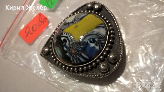 Венецианско стъкло МУРАНО Посребрено старо БИЖУ - 12240, снимка 3 - Колекции - 28298214