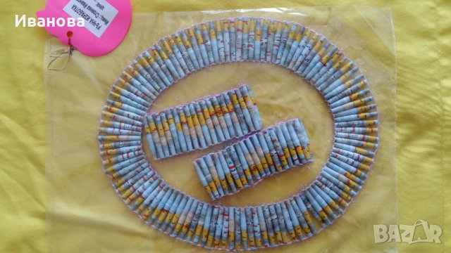 Ръчна изработка на бижута от хартия и квилинг  0.50лв лакирани са със декопажен лак, снимка 2 - Колиета, медальони, синджири - 28442738