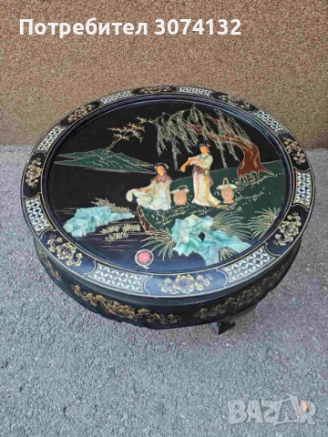 Оргинална ръчно изработена Китайска холна маса със седеф, снимка 5 - Маси - 52807116