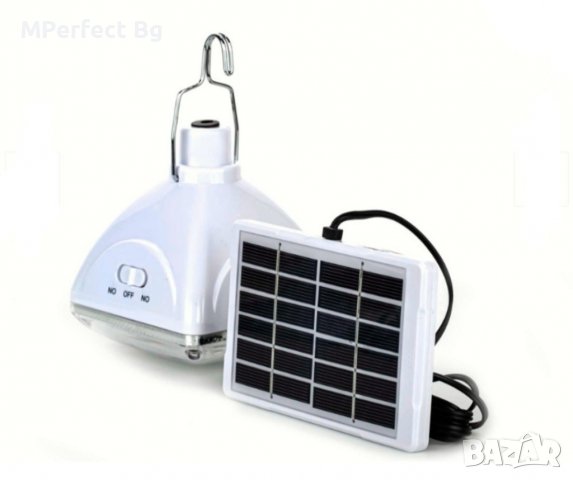 Соларна Лампа с 20 LED диода ,соларна лампа с акумулатор и соларен панел с 3 метра кабел, снимка 2 - Къмпинг осветление - 40220373