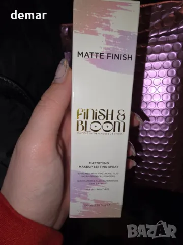 Матиращ спрей за фиксиране на грима Finish&Bloom, снимка 5 - Декоративна козметика - 49083290