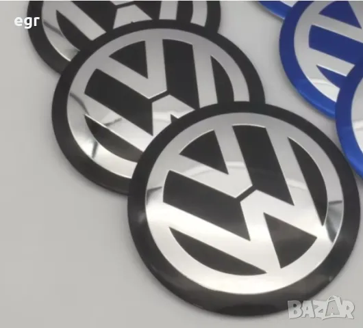метални лепенки стикери емблеми за фолксваген черни VW , снимка 1