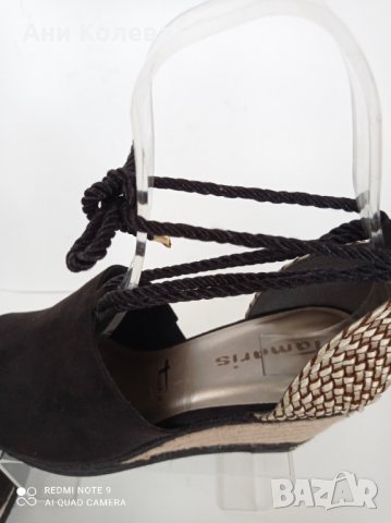 Нови немски  на платформа Tamaris, 40  черни, снимка 5 - Сандали - 33031718