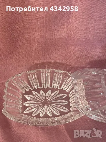 Vintage кристална ваза за бонбони или захар., снимка 3 - Антикварни и старинни предмети - 49657513