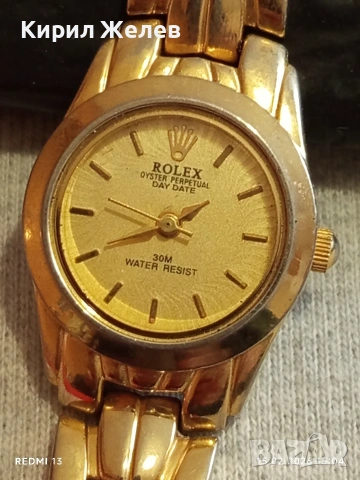 Марков дамски часовник ROLEX OYSTER PERPETUAL красив стилен дизайн 51846, снимка 3 - Дамски - 53484675