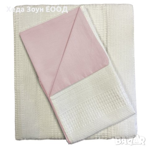 Двулицев Спален комплект 4 Сезона екрю- розе/сив/бежов/мента – 3 части, снимка 4 - Спално бельо - 43365997