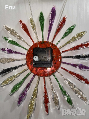 Часовник - слънце - уникална ръчна изработка, снимка 5 - Стенни часовници - 52967940