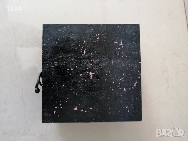 Дървена кутия 12.5 х 12.5 h 6 см. , снимка 3 - Други стоки за дома - 39744081