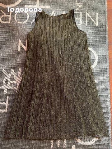 Рокля Mango, златиста, снимка 3 - Рокли - 44014024