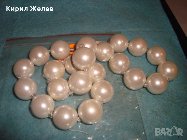 РЕТРО ВИНТИДЖ АРТ ГЕРДАН СИНТЕТИКА ТИП ПЕРЛЕН 26948, снимка 4 - Колиета, медальони, синджири - 35078576