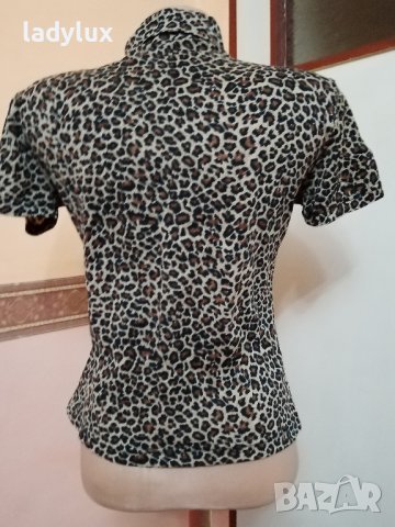 Леопардова и еластична, Размер М/ L. Код 2168, снимка 4 - Тениски - 43913867