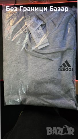 Нов Adidas Удобен Мъжки Пуловер Суичър Сив Размер M, снимка 2 - Спортни дрехи, екипи - 43711420