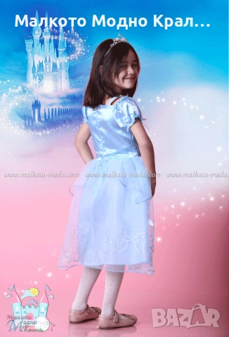 Карнавална рокля Пепеляшка с корона-диадема, снимка 3 - Детски рокли и поли - 51559530