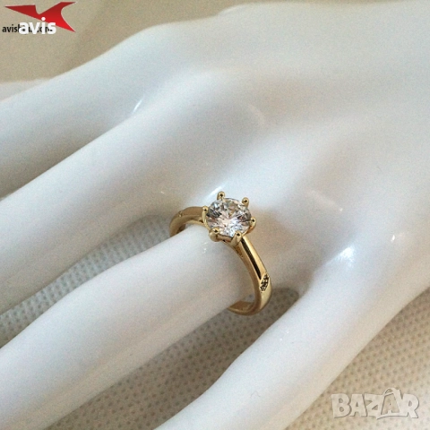 Пръстен с 14К златно покритие 224842, снимка 4 - Пръстени - 52946701