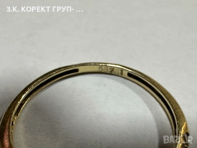 Златен пръстен 14к, 1,10гр, снимка 5 - Пръстени - 53275924