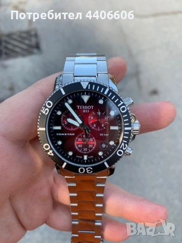 Чисто нов швейцарски Tissot Seastar 1000 30бара хронограф