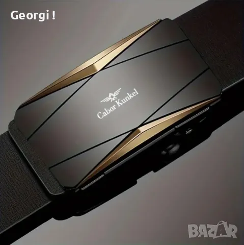 Официални Мъжки колани с 3ри модела автоматична катарама / Черна естествена кожа!!, снимка 9 - Колани - 49756764