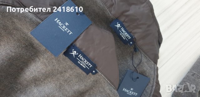 Hackett Nylon Panel Wool Full Zip Mens Size M НОВО! ОРИГИНАЛ! Мъжка Вълнена Жилетка с цял цип!, снимка 10 - Пуловери - 42948921