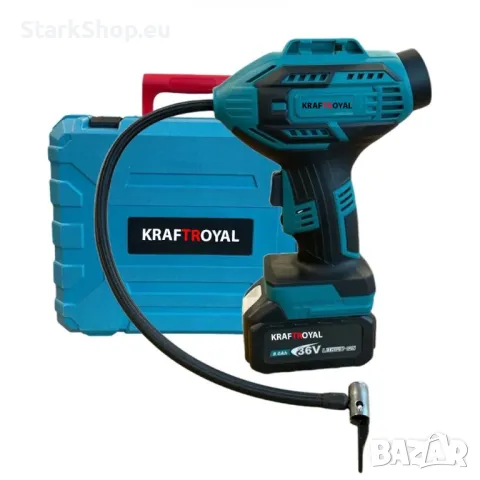Акумулаторен Компресор за Гуми с 2 батерии 36V 8,0Ah KraftRoyal