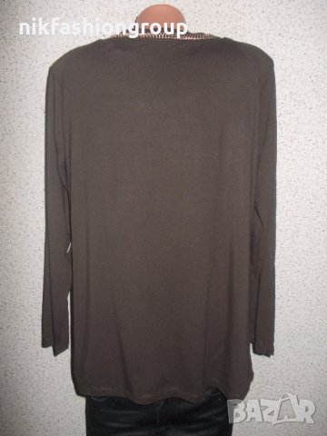 Кафява туника със синджир, L размер, снимка 3 - Туники - 26906045